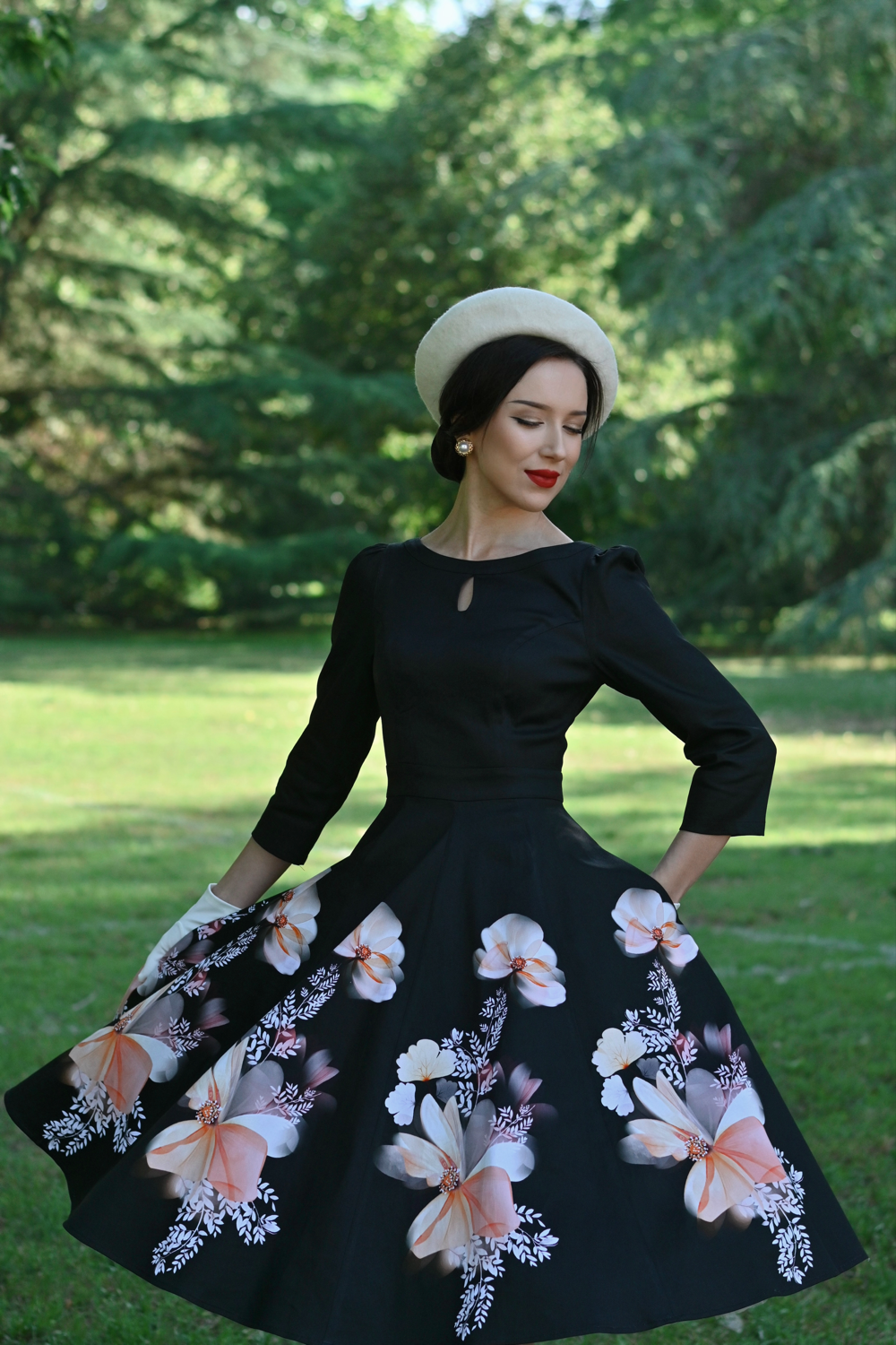 Mila Floral Swing Dress in Extended Sizing